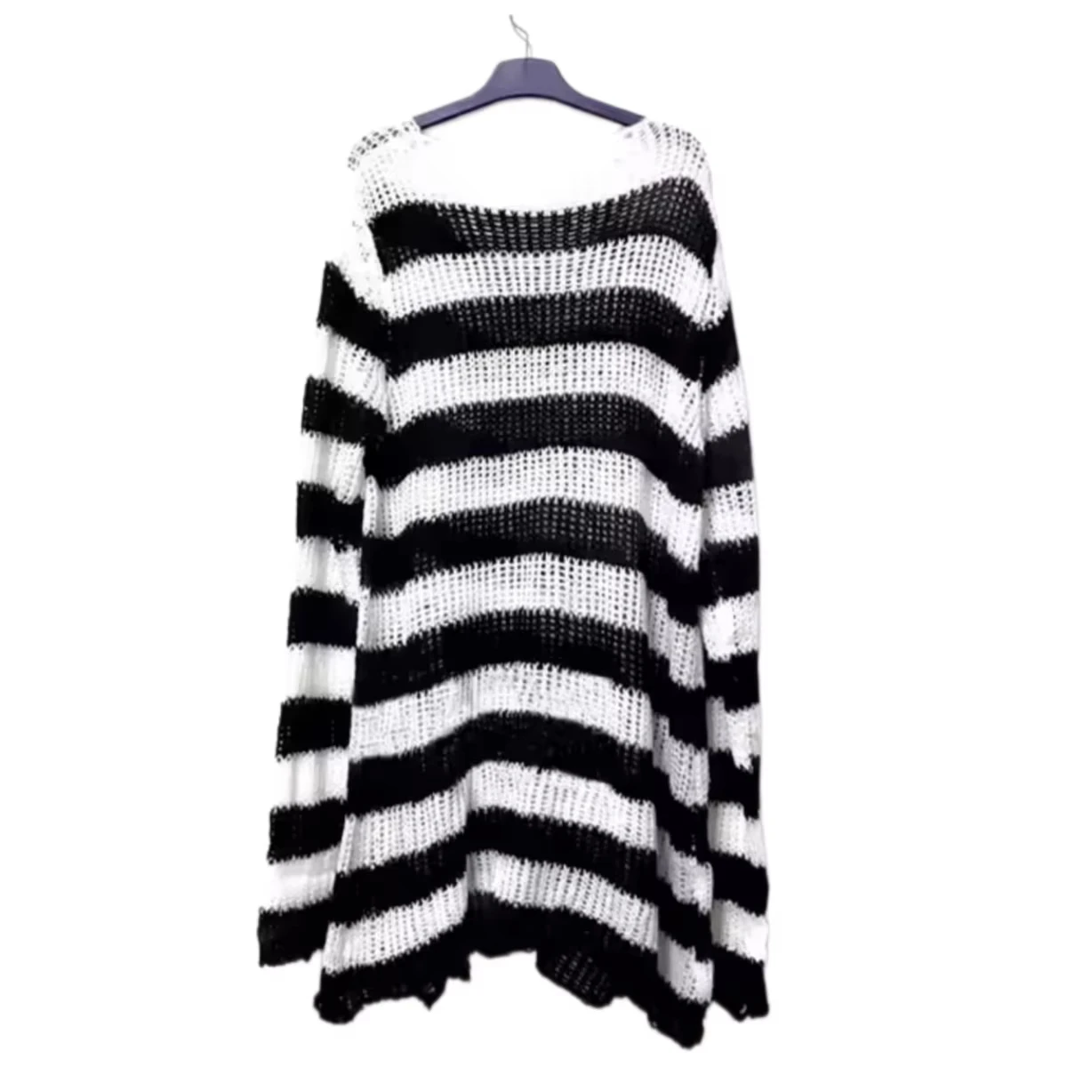 NANA Okazaki Shinichi Cosplay Irregular Ripped Striped Knit Sweater Wig Unisex Outfit For Adult Carnival Comic Con Role Play - view 5