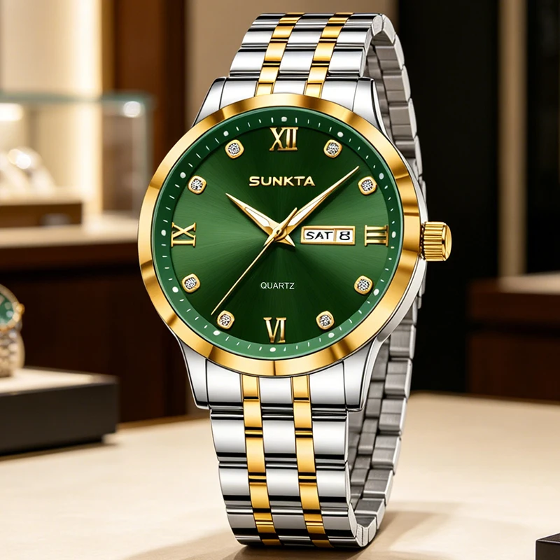 LIGE Top Brand Fashion Womens Watch SUNKTA Business Luxury Quartz Wristwatches 30M Waterproof Luminous Watches Ladies Gift Reloj