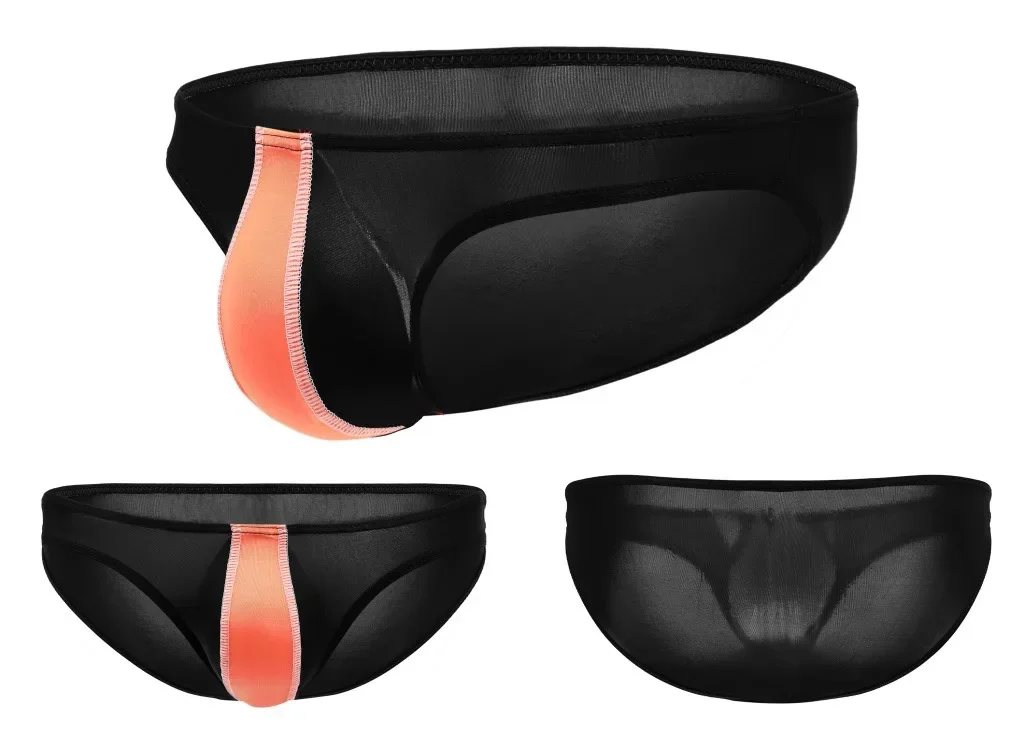 8Pcs/Lot Men's Briefs Low Rise Sexy Underwear Gay Ice Silk Men Sissy Penis Pouch Panties Mens Comfort Bikini Briefs Jockstrap