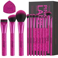 Set De Brochas De Maquillaje Leopard - 12 Piezas,Profesionales,Incluye Brocha Súper Delgada para Base, Brochas para Delineado