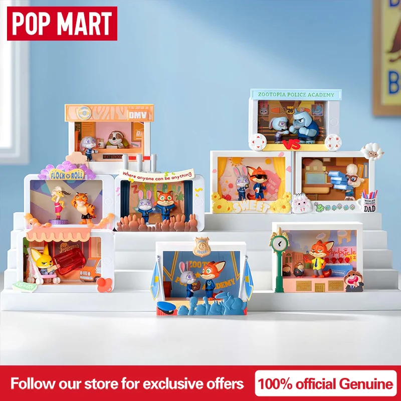 

POP MART Zootopia Highlight Moment Series Scene Sets Blind Box Action Figure Mystery Box Guess Bag Toys Dolls Desktop Ornaments