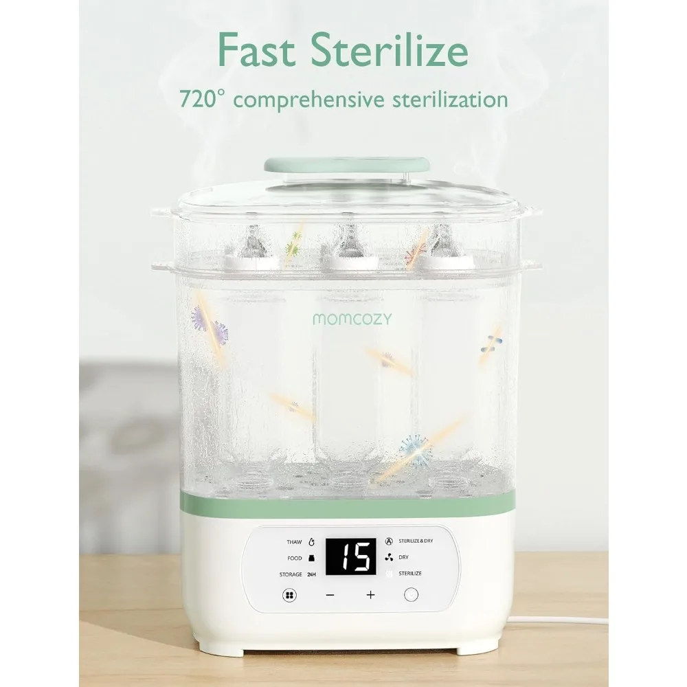 

Bottle Sterilizer and Dryer, 8-in-1 Electric Steam Baby Bottle Sterilizer for Baby Bottles,Baby stuffs&Breast Pump Accessories