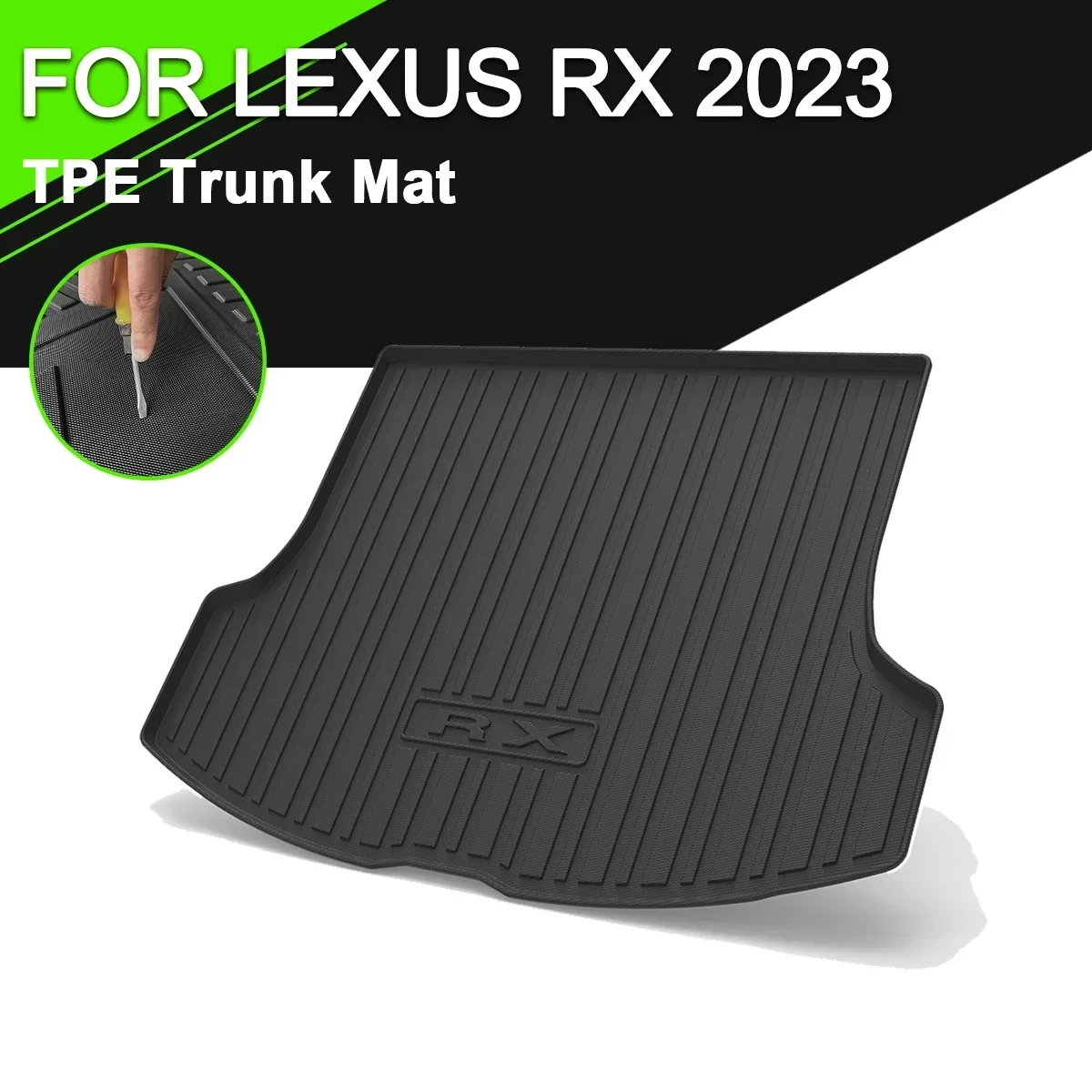 

Car Rear Trunk Cover Mat For LEXUS RX 2023 TPE Waterproof Non-Slip Rubber Cargo Liner Accessories