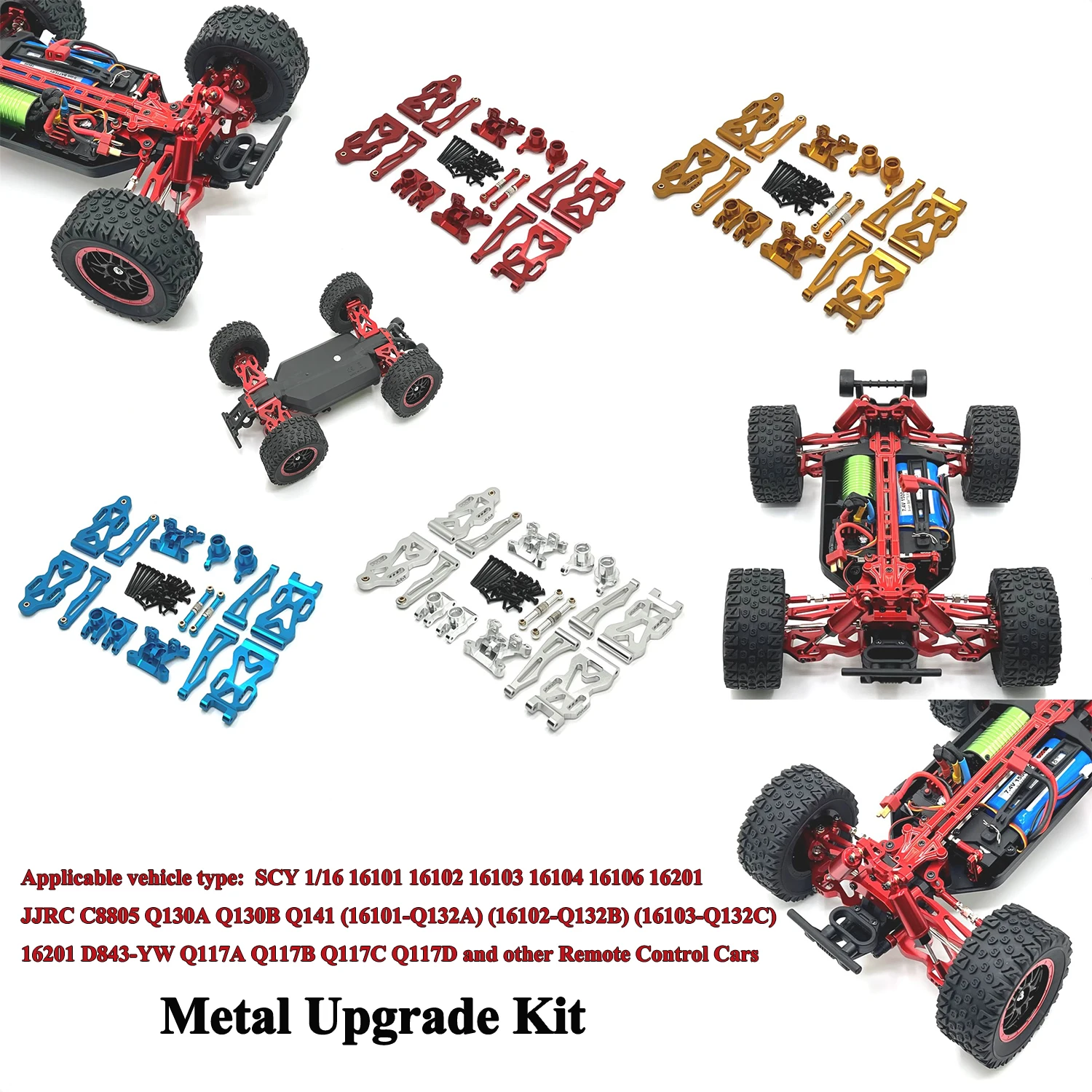 

SCY 1/16 Full Range of JJRC C8805 RC Remote Control Car Spare Parts Metal Upgrade Kit Swing Arm Steering Cup Steering Tie Rod