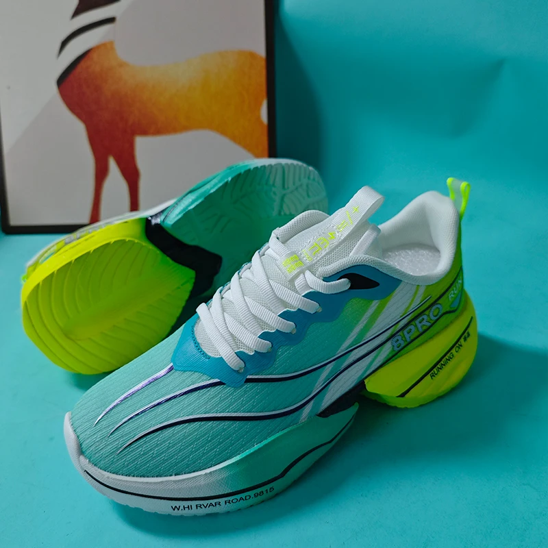 Men's Sports Running Shoes Breathable Lightweight Women's Carbon Plate Sports Anti Slip Tennis Shoes New 2025 Large Size 36 47