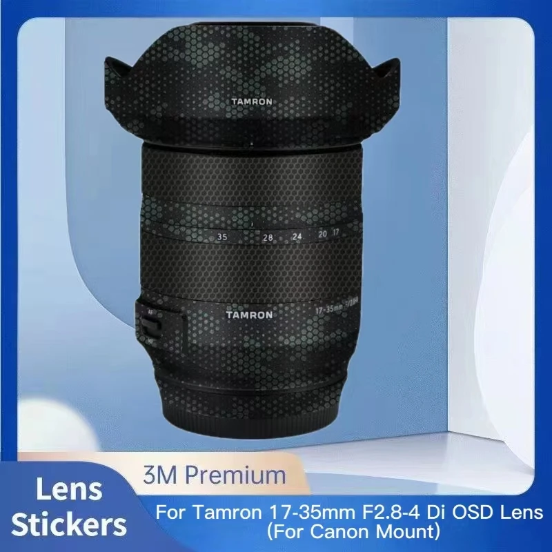 A037 For Tamron 17-35mm F2.8-4 Di OSD For Canon Mount Anti-Scratch Camera Lens Sticker Protective Film Body Protector Skin 17-35