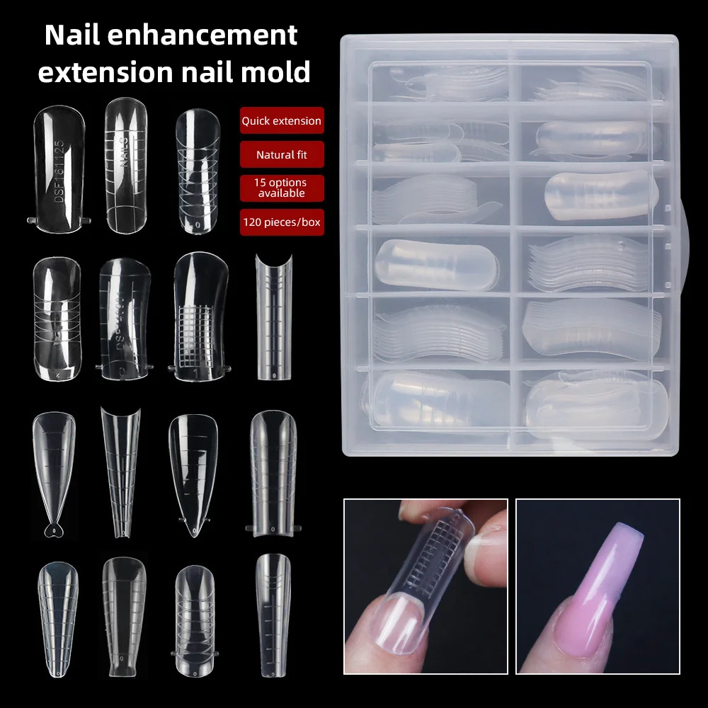 Doos Valse Nagel Tips Franse Natuurlijke Transparante Kist Nep Valse Nagels Tips Acryl UV-Gel Nagel Manicure Helder Wit