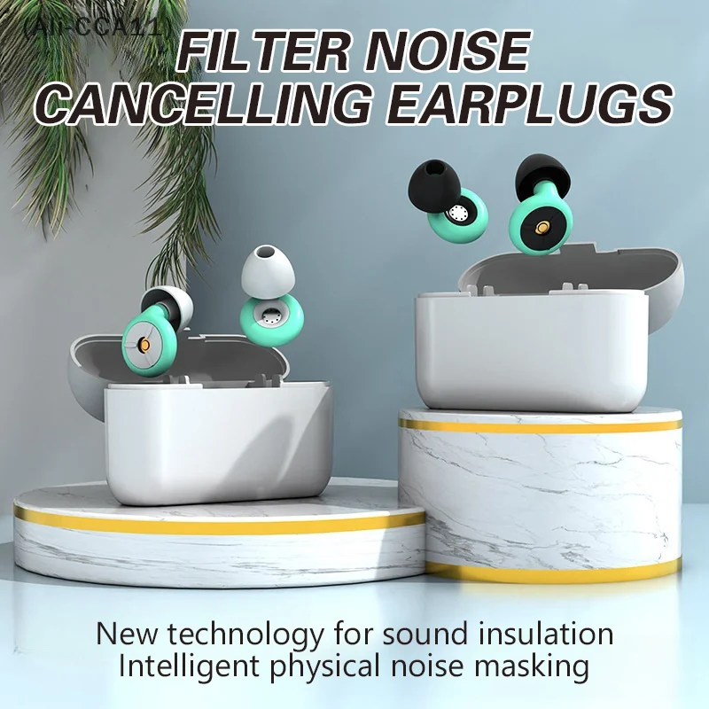Cichy zatyczki do uszu Redukcja szumów Miękkie silikonowe zatyczki do uszu Wodoodporne nauszniki do pływania Filtracja szumów do koncertów pływackich podczas snu