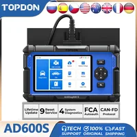 Escáner OBD2 TOPDON AD600S herramienta de escaneo lector de código escáner de diagnóstico para ABS/SRS/AT/motor 9 servicio de reinicio actualización de por vida