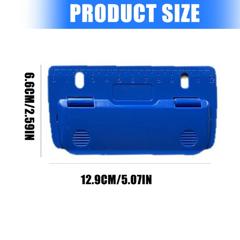 77JC Handheld Hole Punches for 2 Hole Binding Loose Notebook Hand Account Manual 2 Hole Puncher with 3 Sheets Capacity