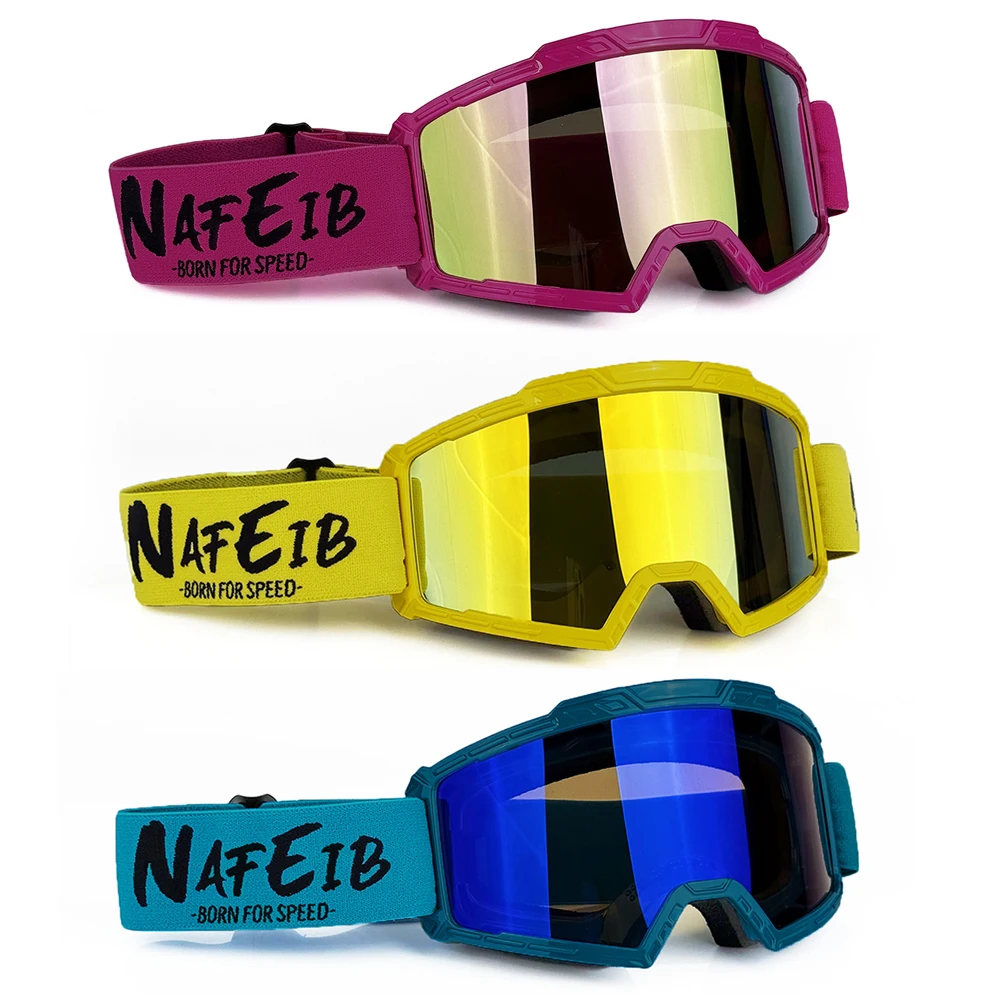 NAFEIB Unisex Off Road Goggles Breathable Sealed Frame HD Vision for Motocross ATV UTV All Terrain Riding Equipment