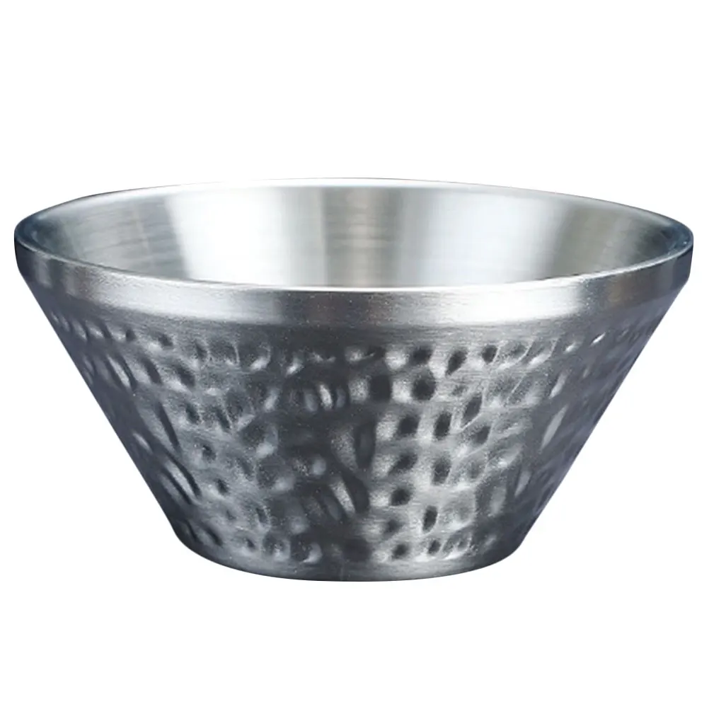 

Stainless Steel Hammered Salad Bowl Reusable Multi function Food Noodle Kitchen Serving Bowls Mixing Bowls Fruit Storage