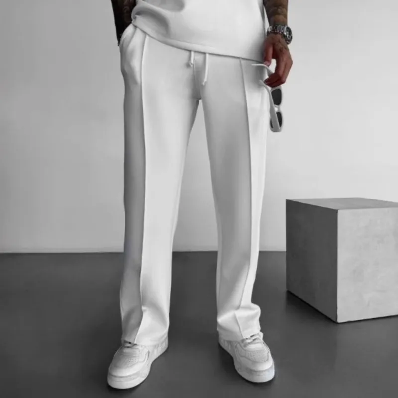

Новые мужские повседневные брюки 2026 года, летние свободные спортивные брюки прямого кроя, модные уличные мужские спортивные брюки