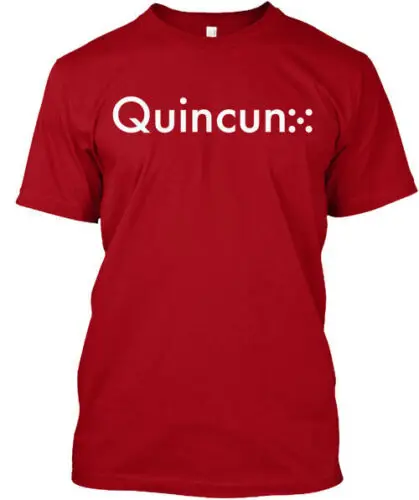 

White Quincunx T-Shirt Made in the USA Size S to 5XL