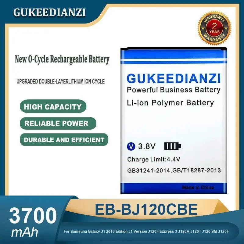 

Аккумулятор EB-BJ120CBE емкостью 3700 мАч для Samsung Galaxy J1 2016 Edition J1 версии J120F Express 3 J120A J120T J120 SM-J120F