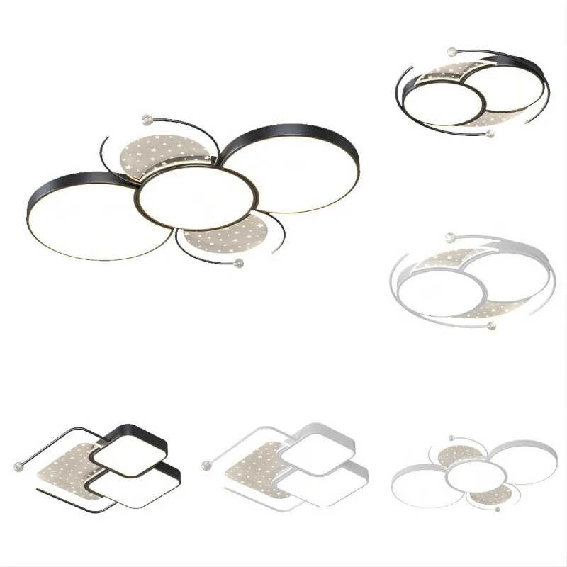 

Living room modern minimalist atmosphere hall ceiling lamp cream wind flower