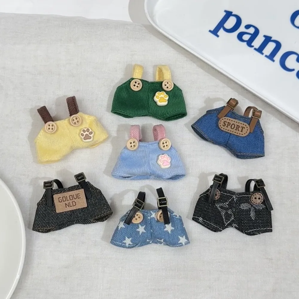 

For 10cm Labubus 4.0 Dolls Clothes Overalls Dress Up Doll Accessories Sitting Party Changing Dress Game DIY Toys