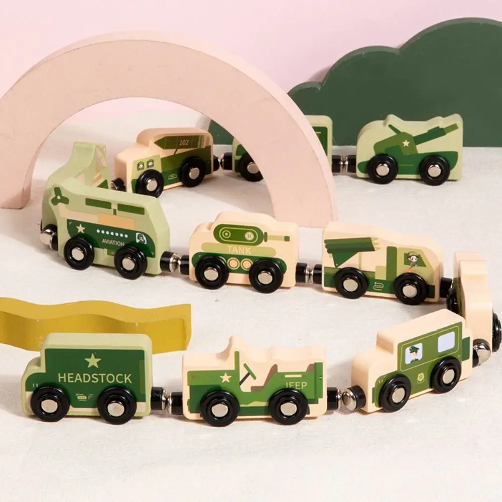 Number/Animal/Fruits/Dinosaur Magnetic Wooden Train Educational Digit Recognition Montessori Number Train Set Creative