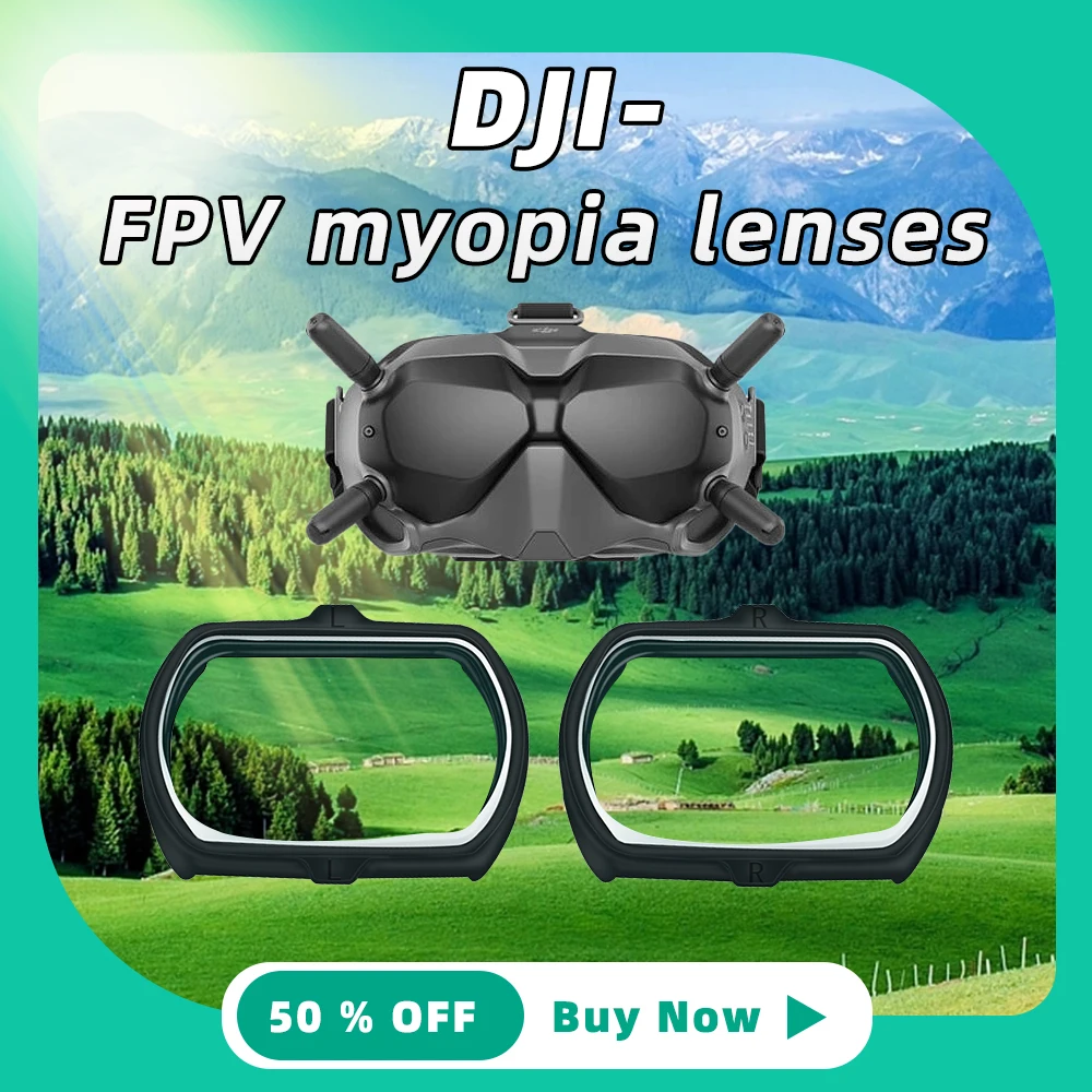 Customized prescription glasses accessories for astigmatism and hyperopia for DJI FPV V2 myopia lenses