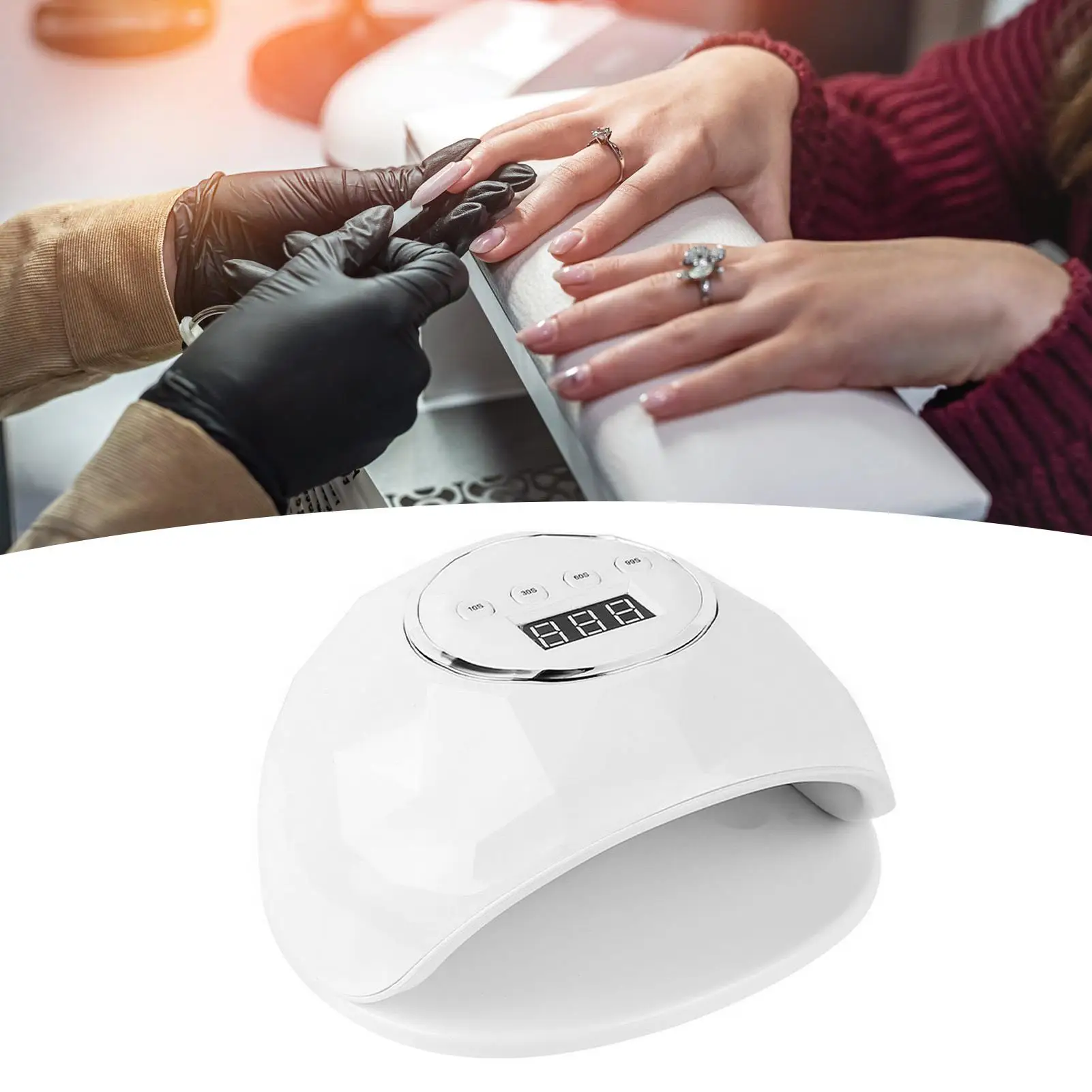 고출력 86W 네일 램프 (39개 라이트 칩, 4가지 타이머 설정, 자동 센서, 빠른 건조, EU 플러그)