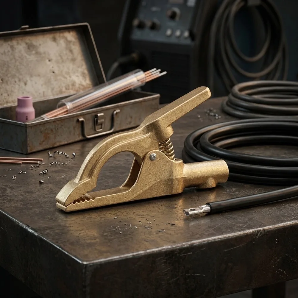 brass-welding-ground-clamp-500a-141mm-x-182mm-with-serrated-bite-and-for-high-elasticity-spring-for-secure-grip