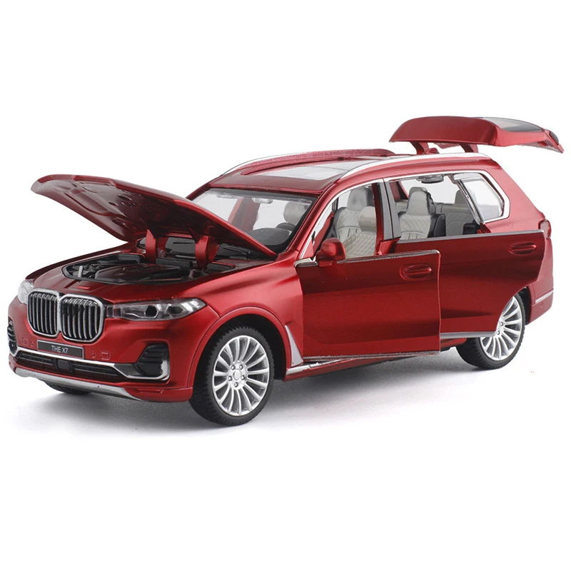 MSZ 1:32 BMW X7 racing alloy car model children\'s toy car die-casting with sound and light pull back function