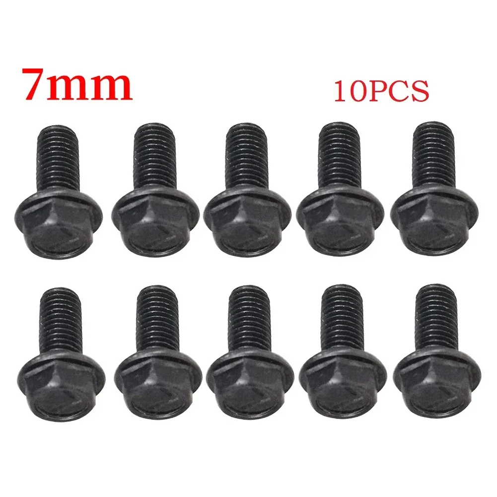 10pcs Saw Blade Screw M8 M7 M6 Left Hand Thread Hex Flange  Nut Bolt Sets For Cutting Machine Fasteners Power Tool Accessories