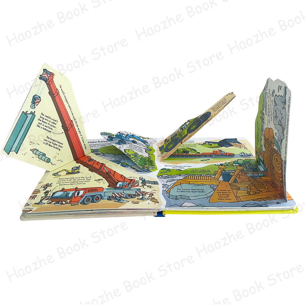 Imagem -03 - Usborne Look Inside Building Site Board Book Childrens Activity Inglês Hardcover Books Knowledge Learning Educação Kids Gift