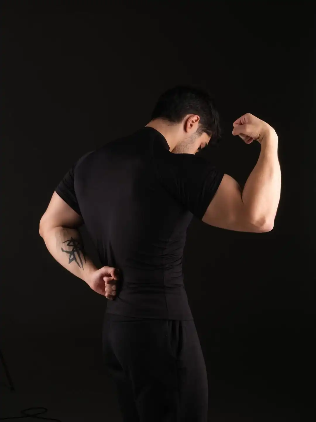 02-American-style high-elastic compression long sleeve training sports base layer running Scottish fitness wear for men women