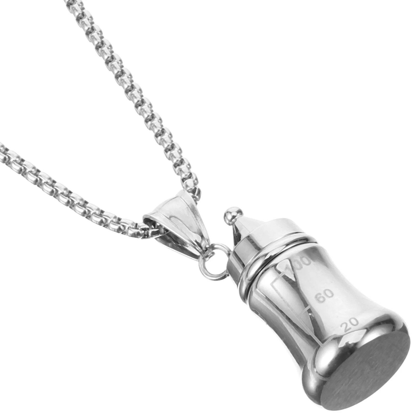 

Perfume Bottle Necklace Scent Aromatherapy for Women Titanium Steel Essential Oil