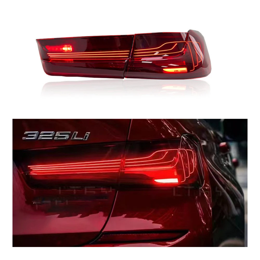 2019-2022 ل 'BMW 3 سلسلة G20 G28 G80 LED أضواء خلفية عدسة حمراء مصباح مكبح ترقية جديدة LED أضواء خلفية ل G20 #2