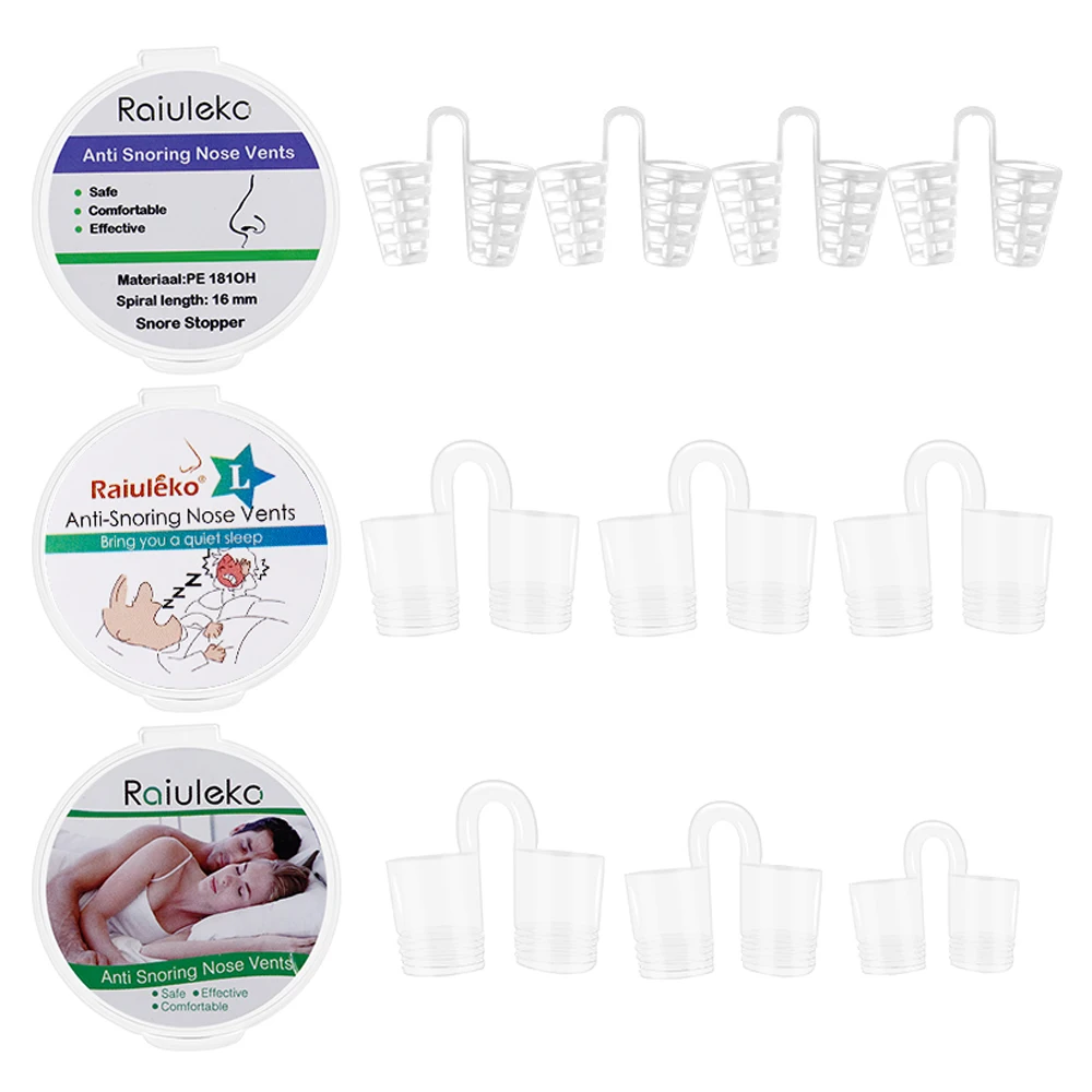 3/9/12PCS/Set Soft Anti-Snoring Device Prevent Snoring Sleeping Nasal Congestion Nasal Dilator Ventilation Sleep Aid Nose Clip