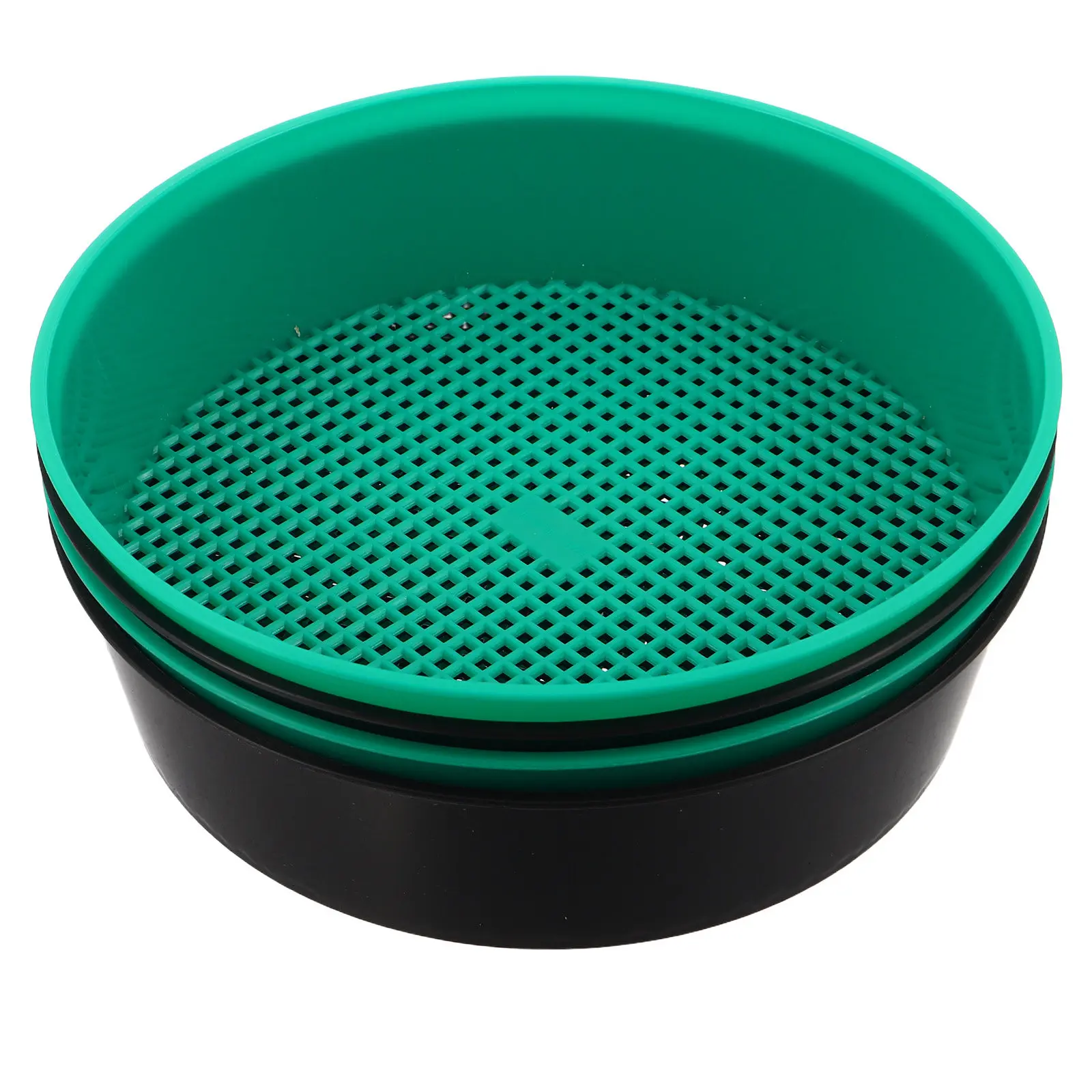 4Pcs Plastic Garden Sieve Round Soil Sifter Sand Gravel Rock Sifting Pan for Yard Gardening Compost Soil Cleaning