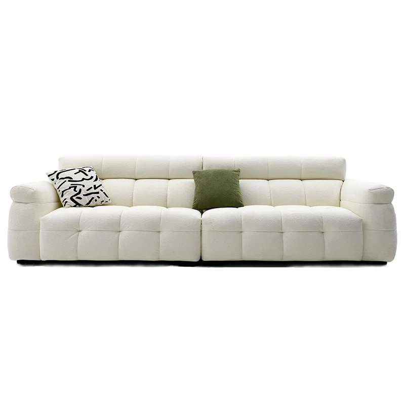 

Living Room Sofa Customizable 3-Seater L-Shape White Modular Sofa Set for Living Room Sectional in Apartments