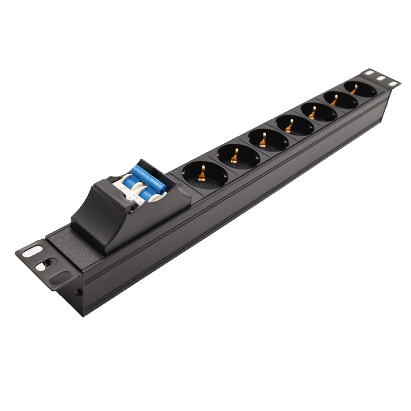 PDU Power Strip Cabinet Rack Power Distribution Unit 7 Way AC German Socket 16/32A Air Circuit Breaker Without Wire Wiring Board