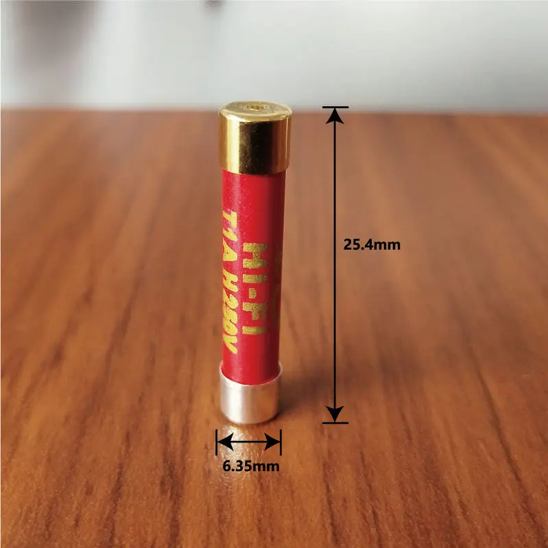 for YS new audiophile gold-plated copper cap nano audio CD amplifier tube amplifier 6x25mm British standard