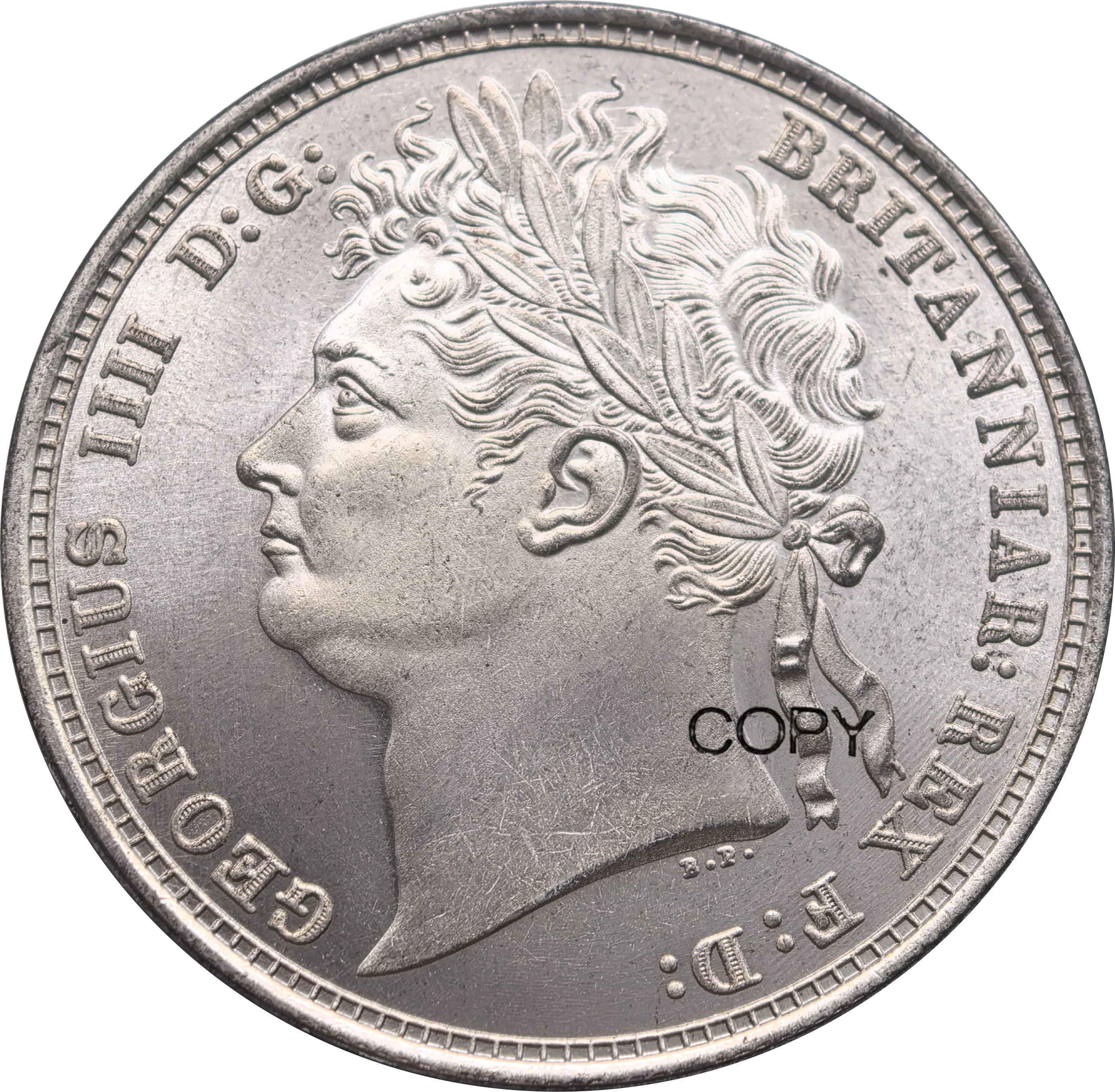 UK 1820 1823 Coin 1/2Crown George IV 1st portrait coins 1st reverse Commemorative coins replica medal Collectibles Copy