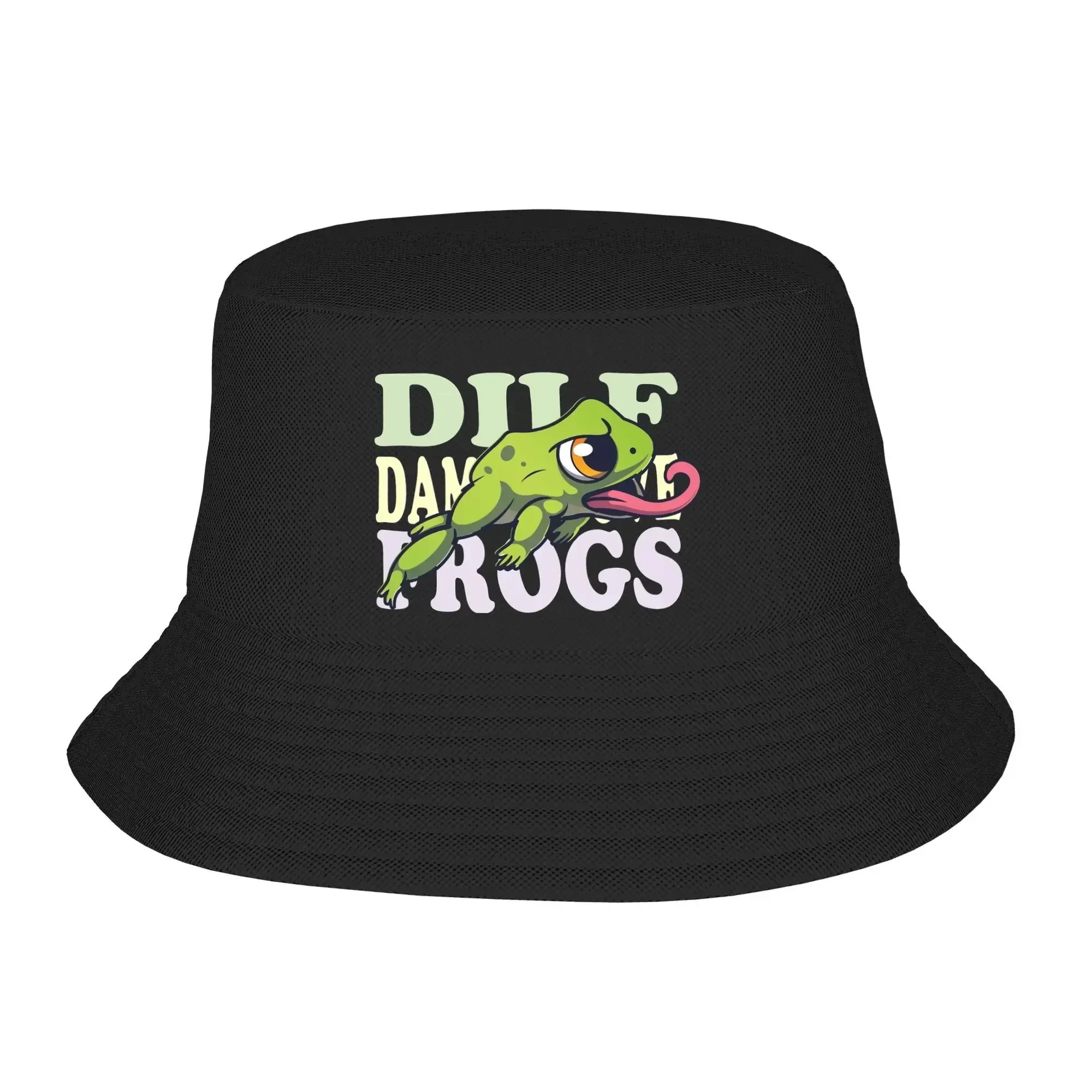 DILF Damn I Love Frogs  Bucket Hat  Outdoor Fisherman Caps For Men Women Fashion Hunting Sun Hats Soft Fold Design Cap，Bucket ha