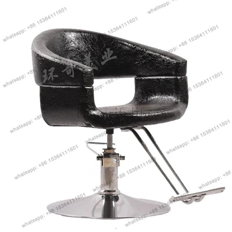Black Minimalist Barber Chair Aesthetic Nordic Comfortable Beauty Hair Salon Chair Stylish Modern Sillas De Barberia Furniture