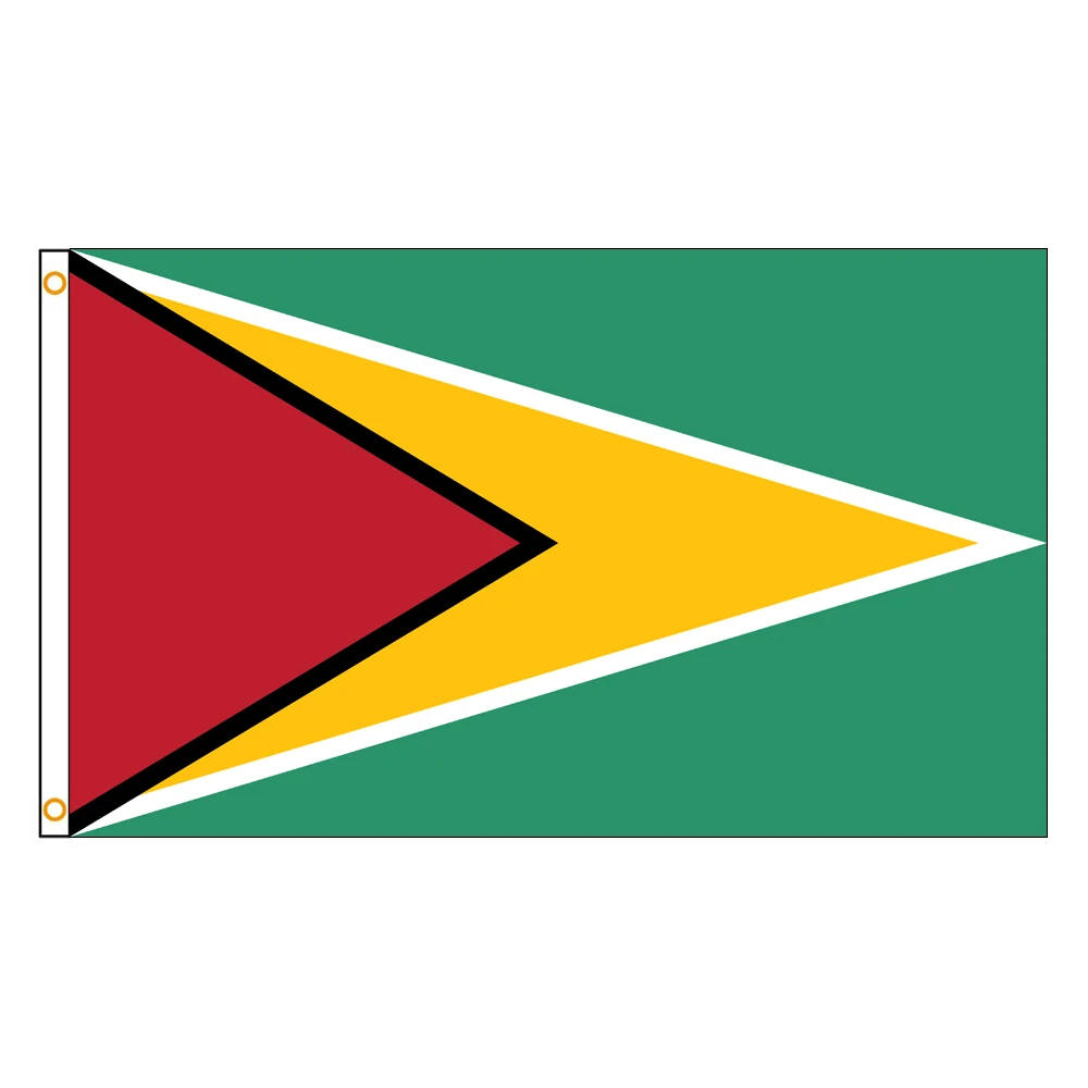 2x3Ft Guyana Flag Vivid Color and Fade proof Flags Polyester with Brass Grommets 3 X 5 Ft