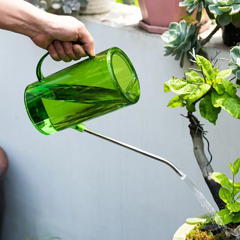 Mehrfarbige Langmundige Gießkanne 2L Halbtransparente Garten-Gießflasche Große Kapazität Sturzsichere Gießkanne – Detail 11