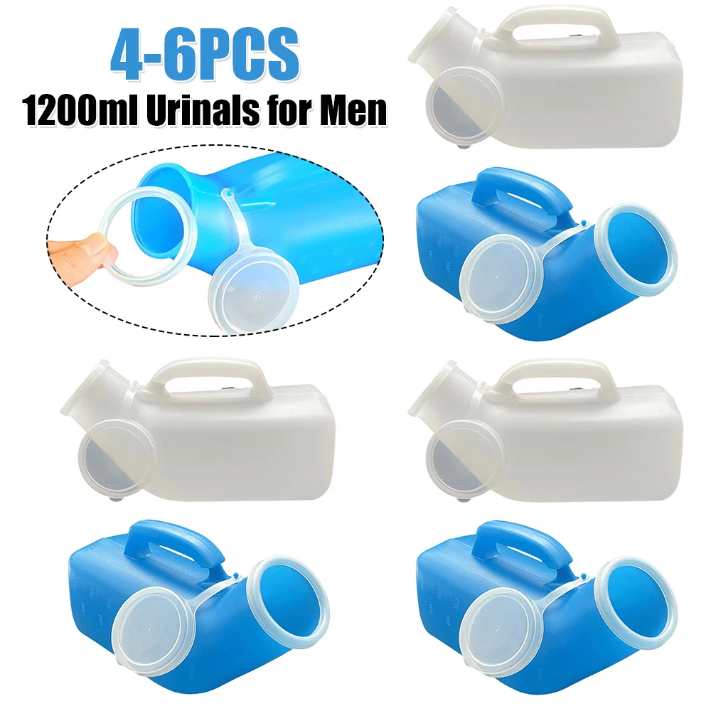 

1200 мл бутылка для мочи, портативный писсуар, пластиковая мужская бутылка с крышкой для автомобиля, пожилых людей и недержания