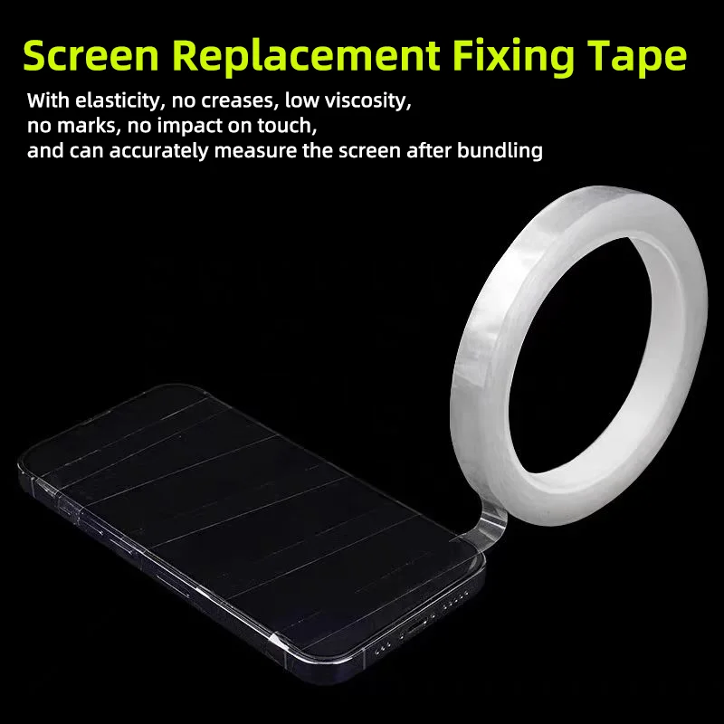 Conjunto de fita de fixação de tela para reparo de celular, 10mm, não bloqueia a tela, baixa viscosidade para celular, conjunto de ferramentas de reparo pcb
