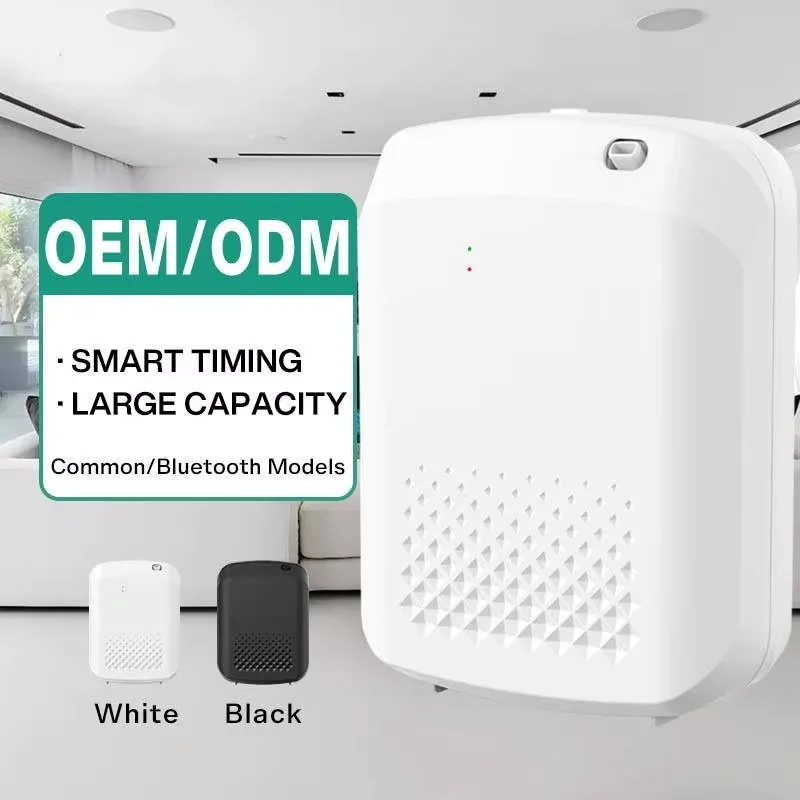 Smart Wall-Mounted 400ml Waterless Aroma Diffuser, Wireless Battery Operated Scent Machine for Hotel & Household