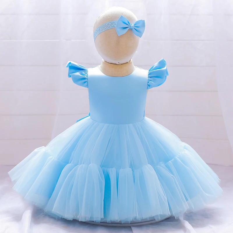 Pageant Puffy Baptism 1 Year Birthday Dress For Baby Girl Clothing Cake Princess Dresses Lace Party Dress Child Clothes