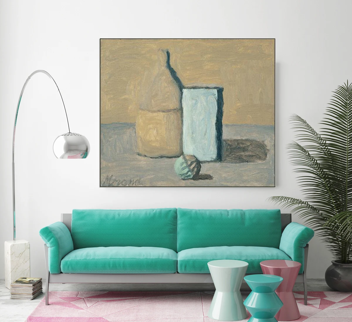 Handmade Giorgio Morandi Natura Morta Still Life Famous Oil Painting Canvas Nordic Minimalist Wall Art Living Room Home Decor