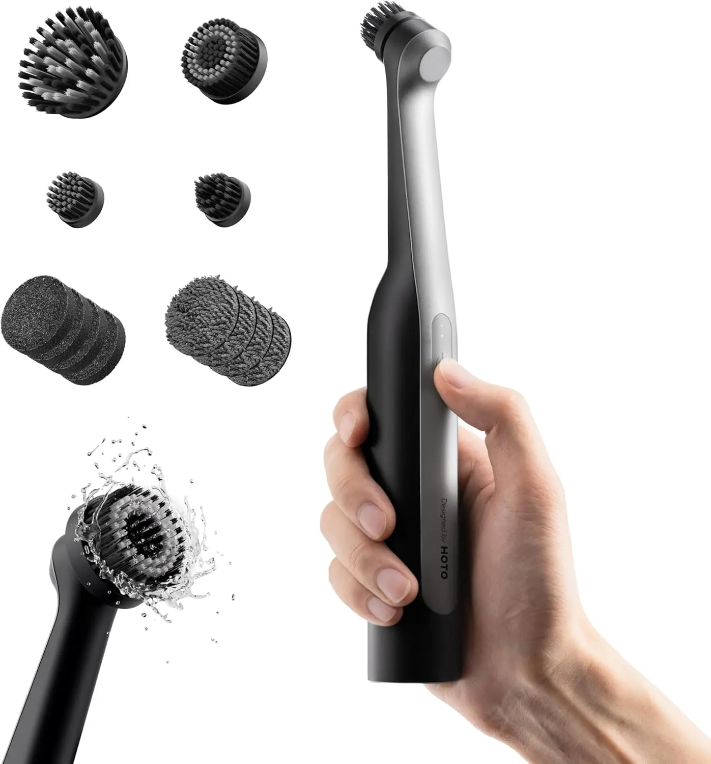 

Cordless Spin Scrubber, Electric Rechargeable Grout Cleaning Brush with 12 Replaceable Heads for Bathroom Tiles and Corners