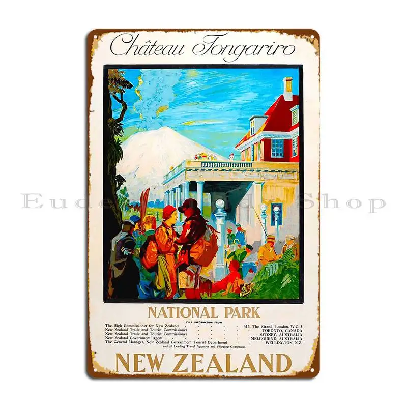 Vintage Travel New Zealand Metal Signs Garage Customize Wall Custom Party Designer Tin Sign Poster