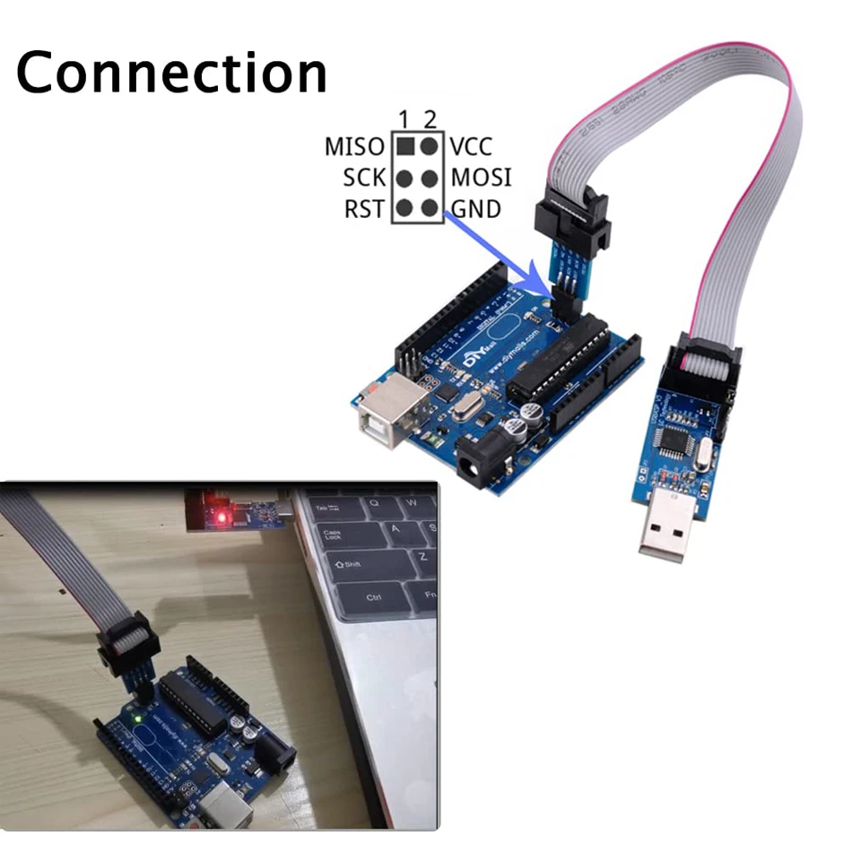 Downloader Programmer for USBASP USBISP AVR Programmer USB ISP USB ASP ATMEGA8 ATMEGA128 Support Win7 64