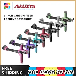 Akusta Rucurve Bow Sight Carbon Aluminum Targeting Hunting Bow Arrow Shooting Accessories